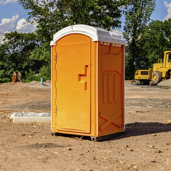 can i customize the exterior of the portable restrooms with my event logo or branding in Dexter Iowa